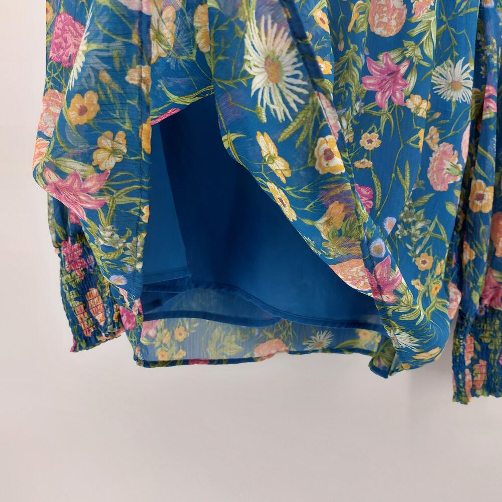 Terra & Sky Womens Floral Blouse 1X Spring Polyester Easter - Picture 6 of 14